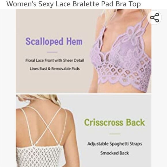 Zenana Plus Size Bralette in Blue more colors available in my closet - Picture 9 of 10